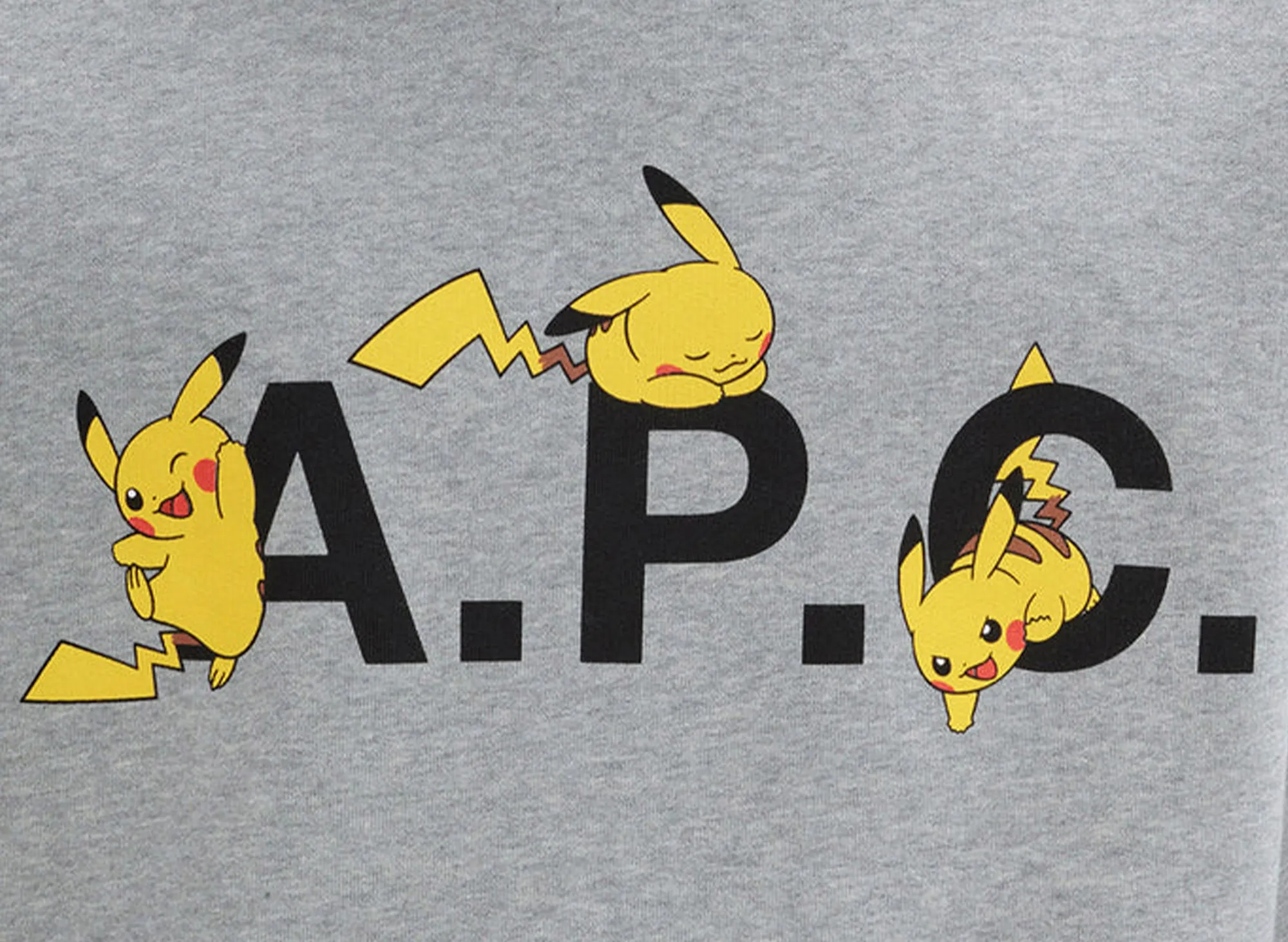 Pokemon Pikachu A.P.C. Sweatshirt Grey