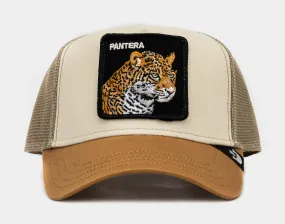 Premium Pantera Trucker Hat for Men in Khaki/Yellow