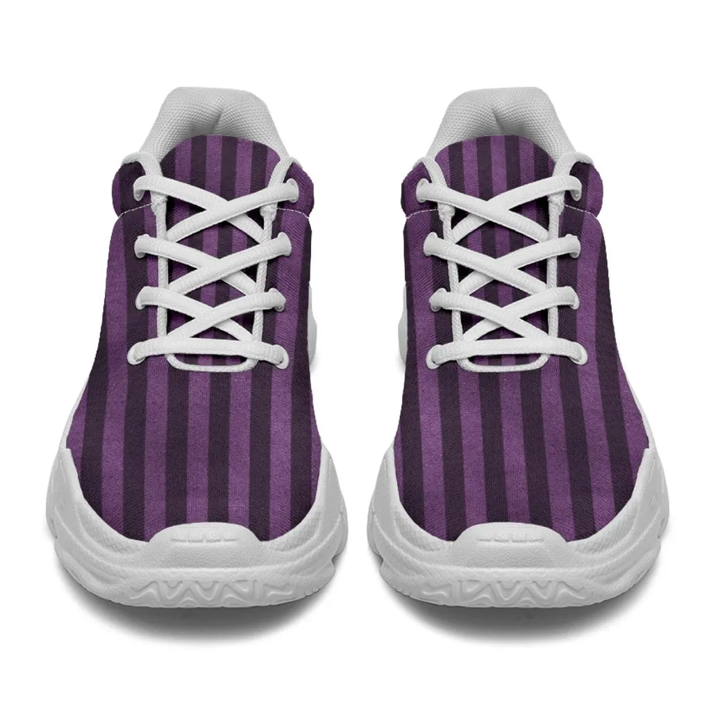 Purple Stripe Chunky Sneakers (White)