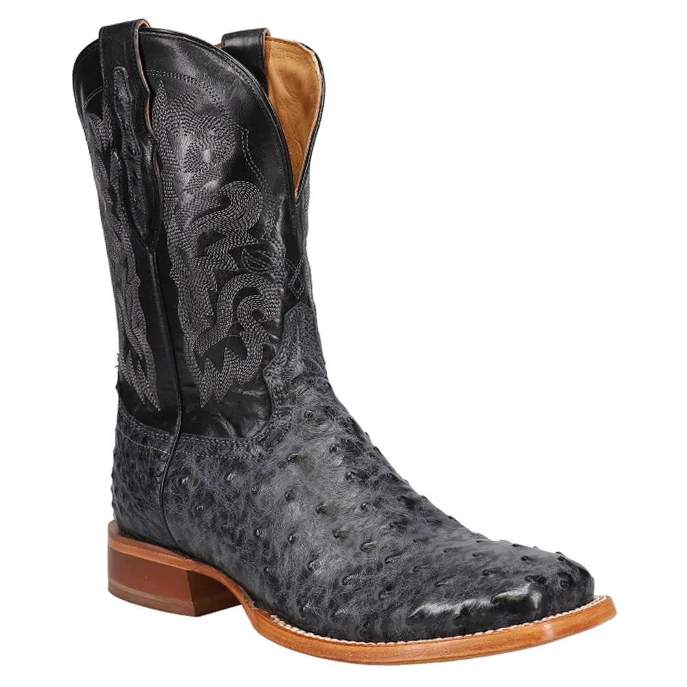 Quaid Ostrich Square Toe Cowboy Boots