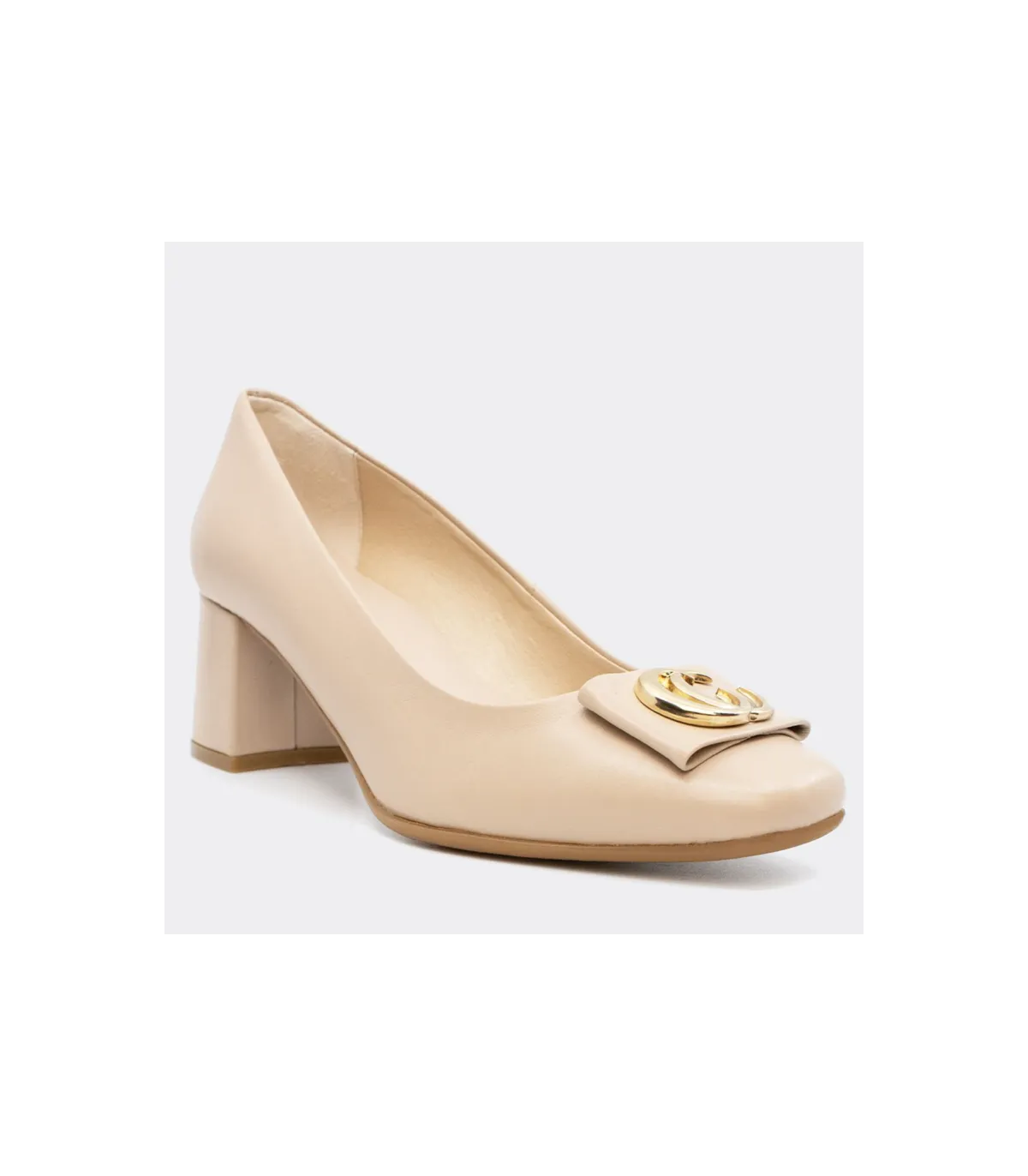 Ragazza Leather Heels- Beige 043