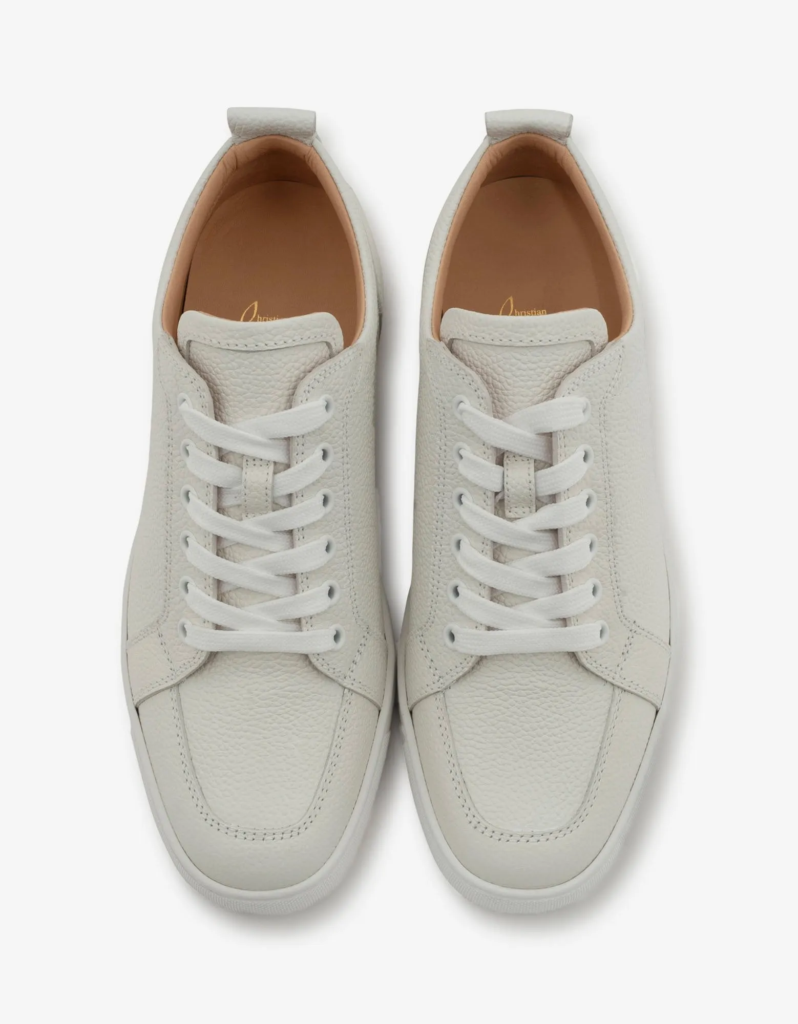 Rantulow Latte Grain Leather Trainers -