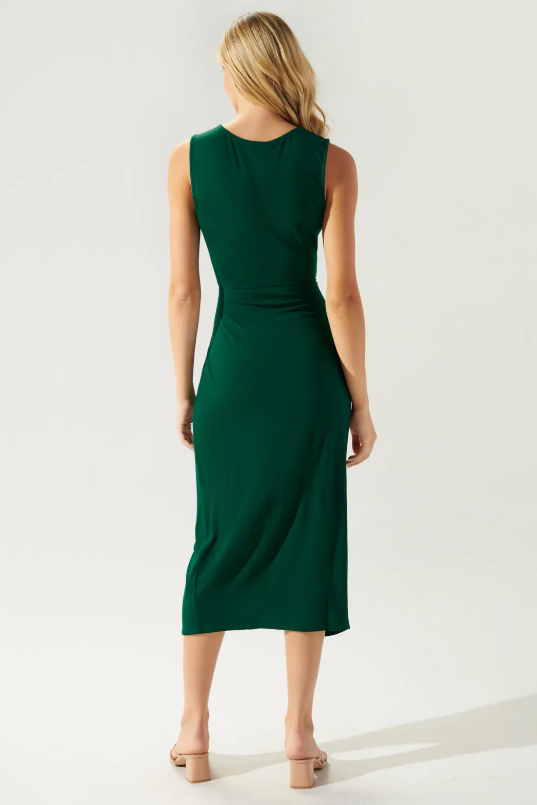 Raya Cut Out Twist Front Jersey Knit Dress