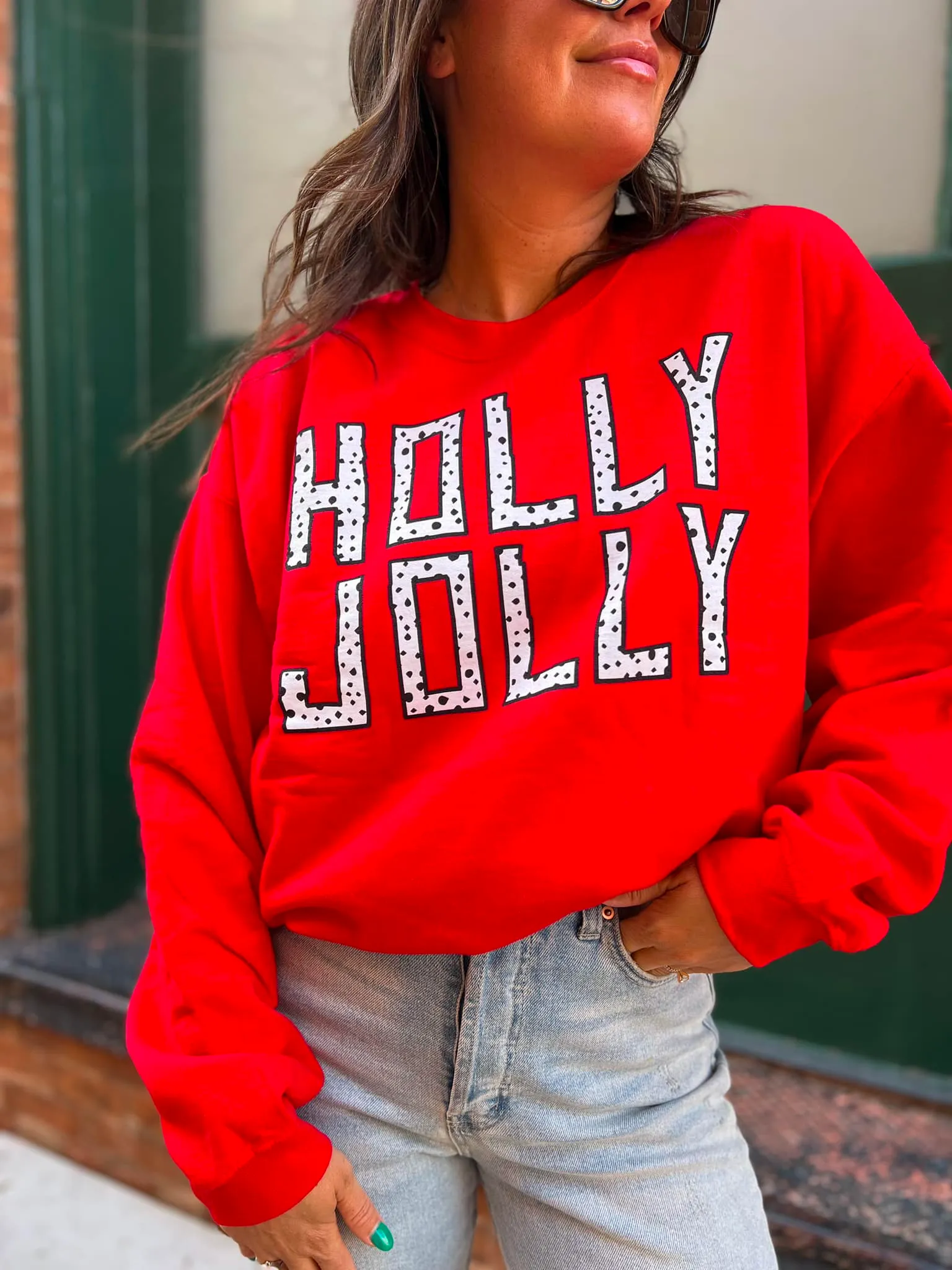 Red Holly Jolly Sweatshirt