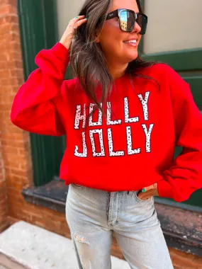 Red Holly Jolly Sweatshirt