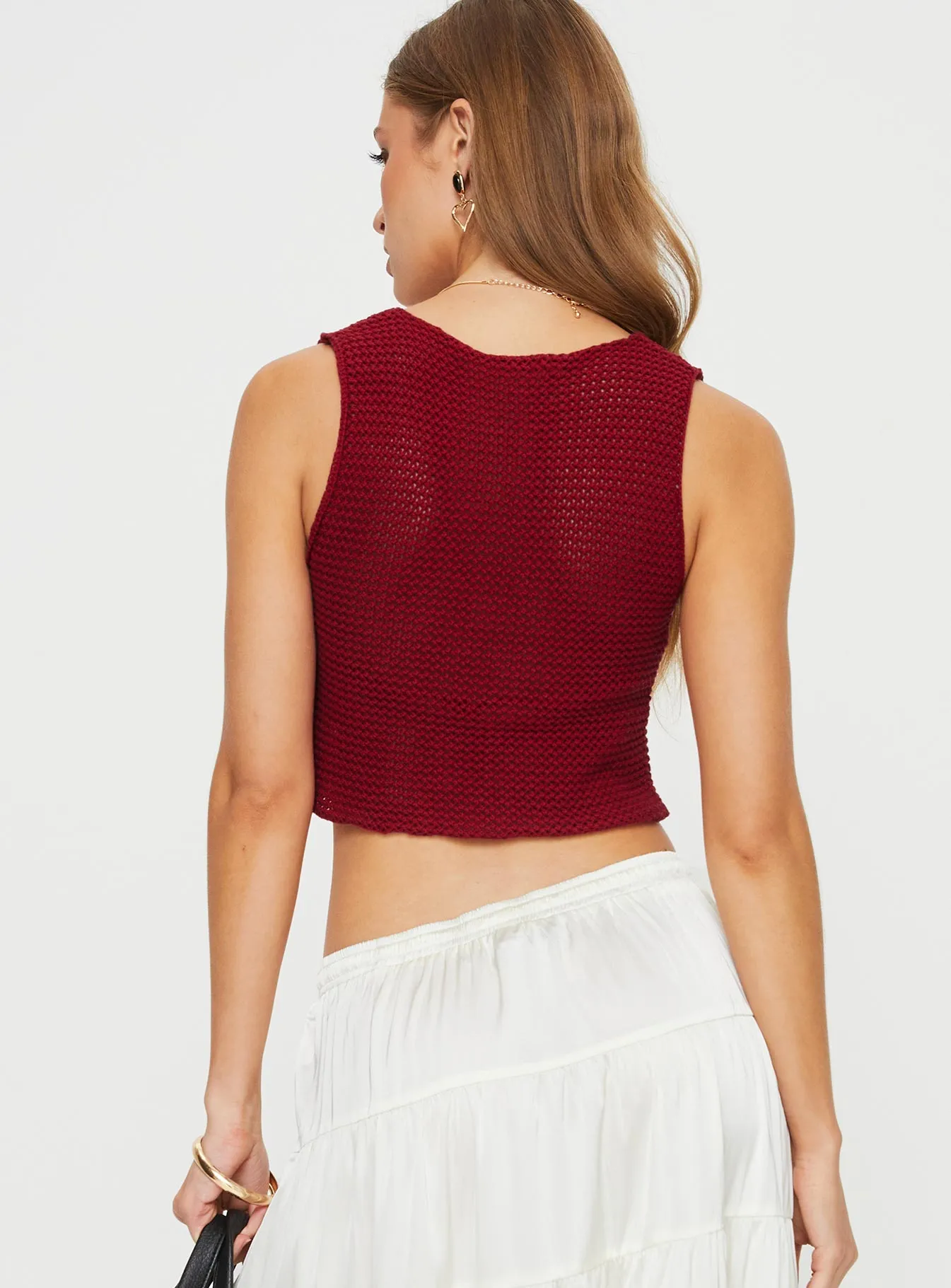 Red Knit Top - Lynette