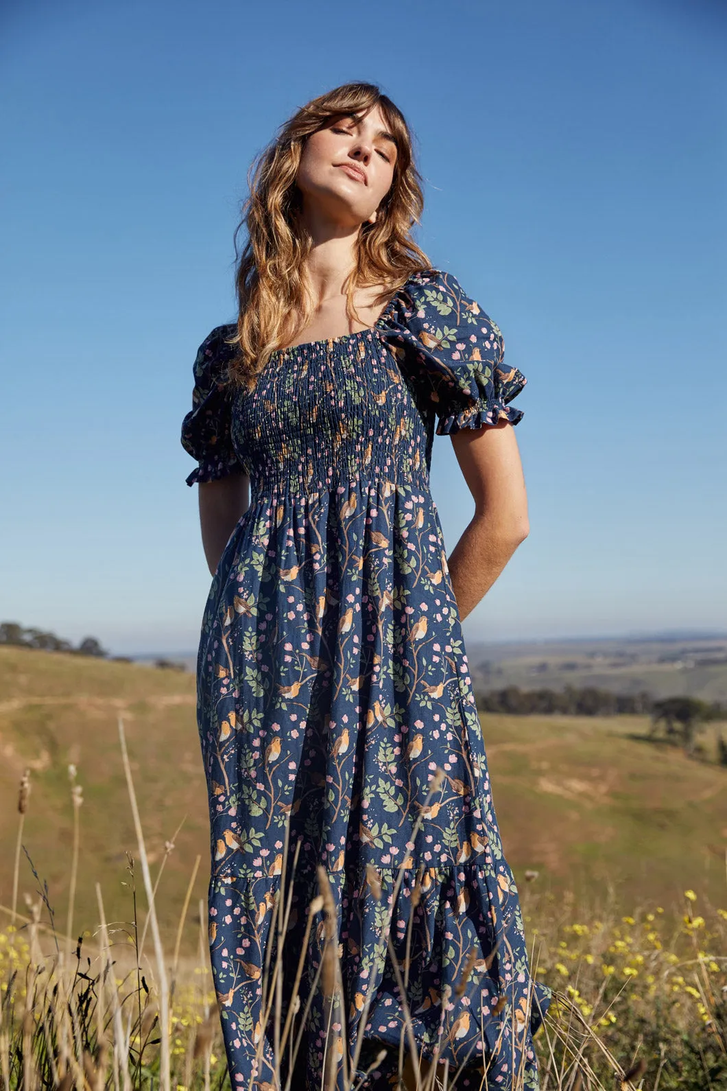 Red Robin Midi Dress