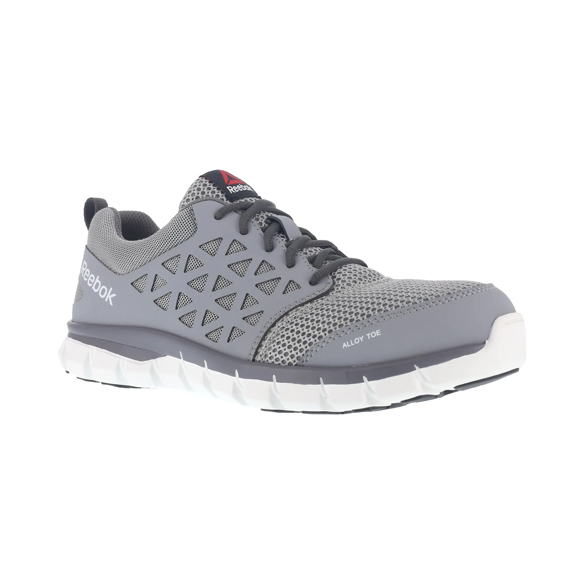 Men's Grey Mesh Alloy Toe Work Oxfords from Reebok