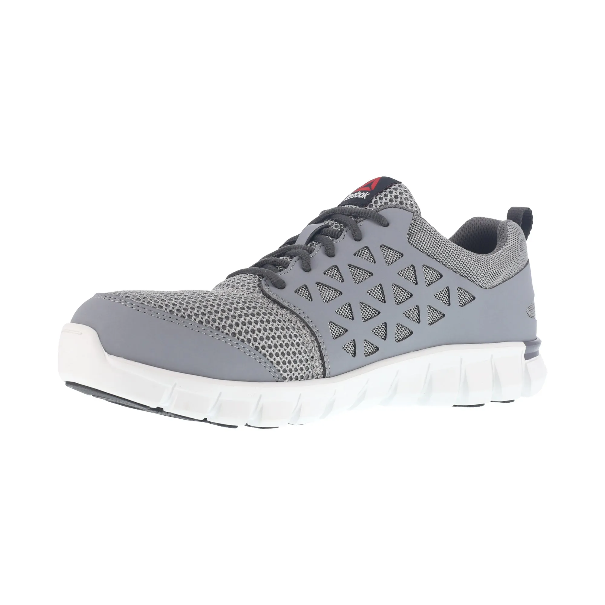 Men's Grey Mesh Alloy Toe Work Oxfords from Reebok