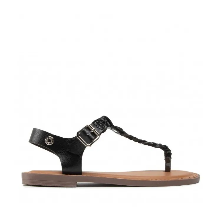 Refresh 79421 Flat Nero Sandali Donna Infradito