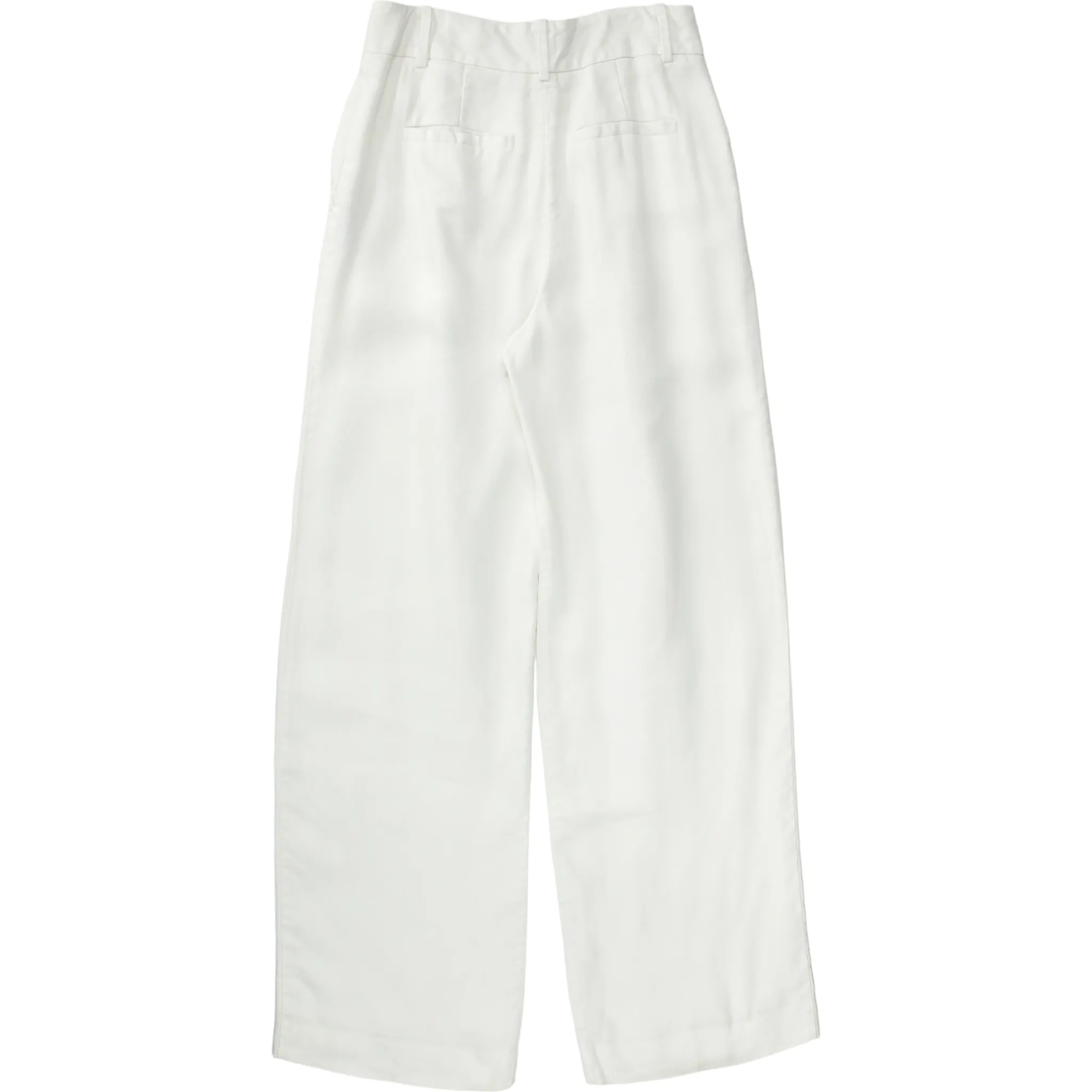 Reiss White Linen Mix Trousers