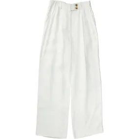 Reiss White Linen Mix Trousers