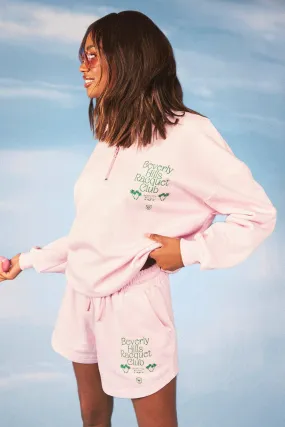 Resort Club Slogan Half Zip Short Tracksuit