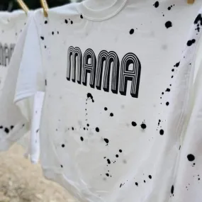 Retro Mama White Long Sleeve Paint Splatter Sweatshirt - Online Exclusive