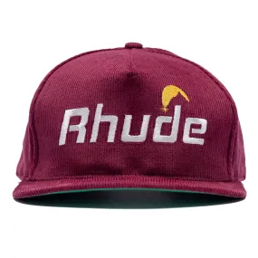 Rhude Cheval Corduroy Structure Hat 'Maroon'