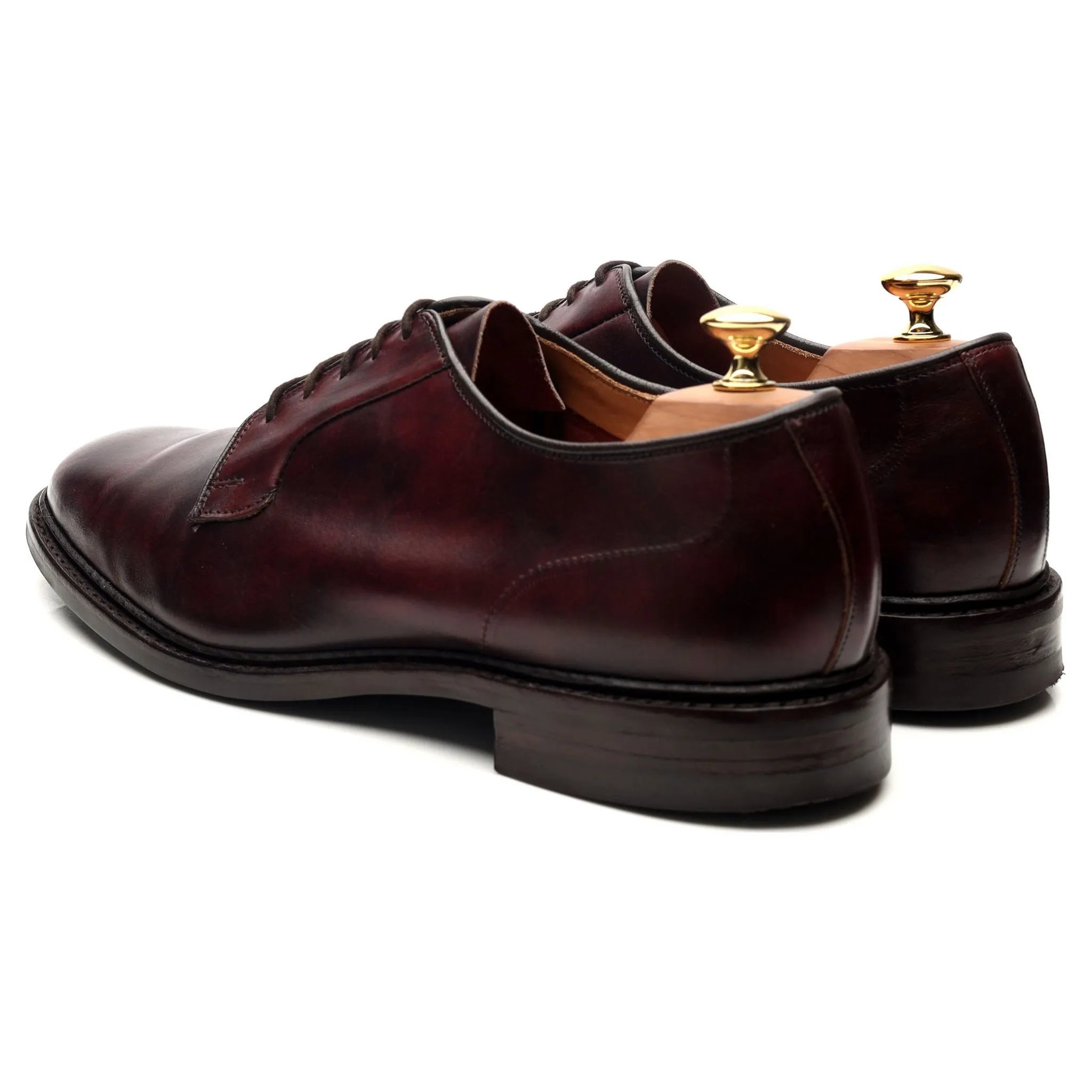 'Robert' Burgundy Museum Leather Derby UK 10