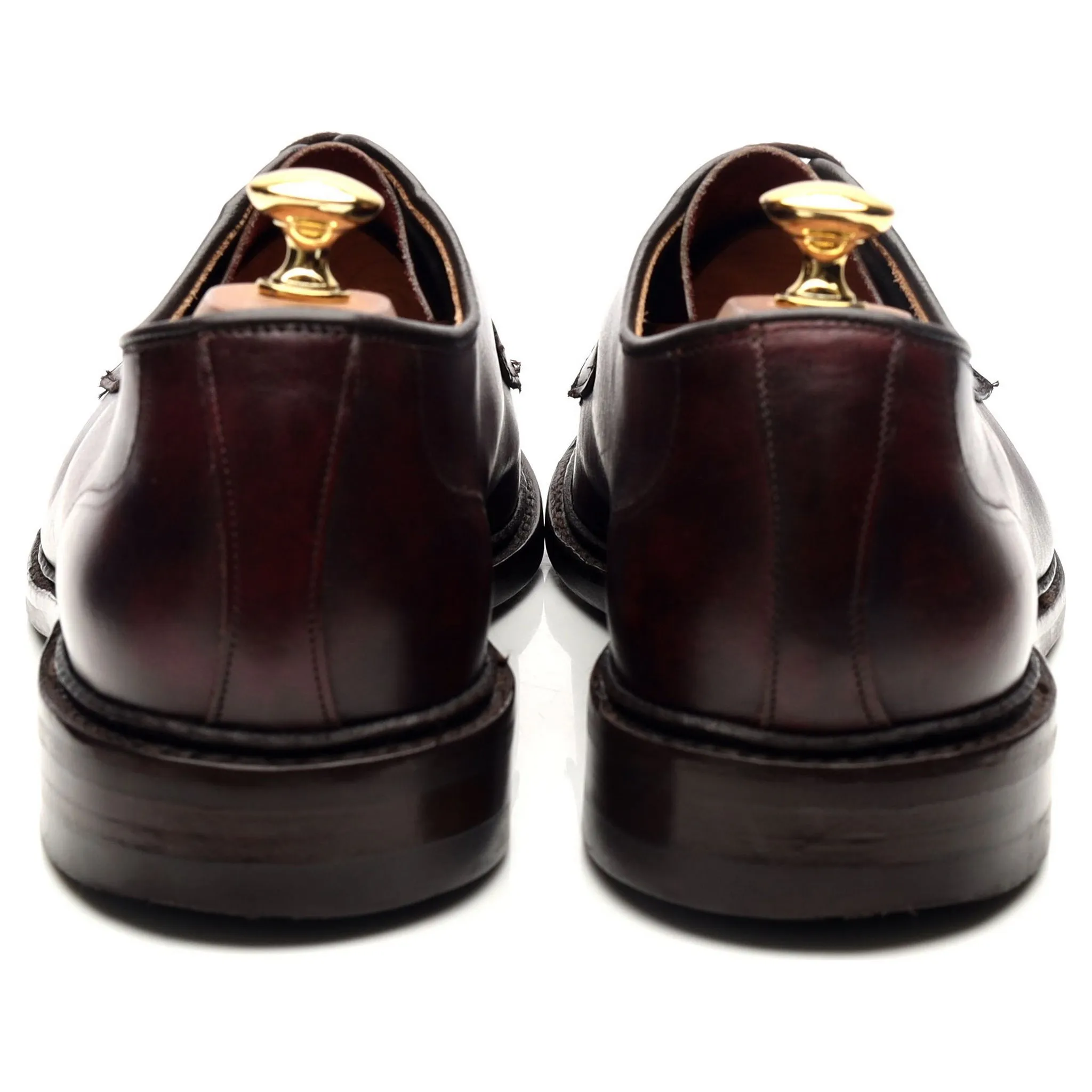 'Robert' Burgundy Museum Leather Derby UK 10