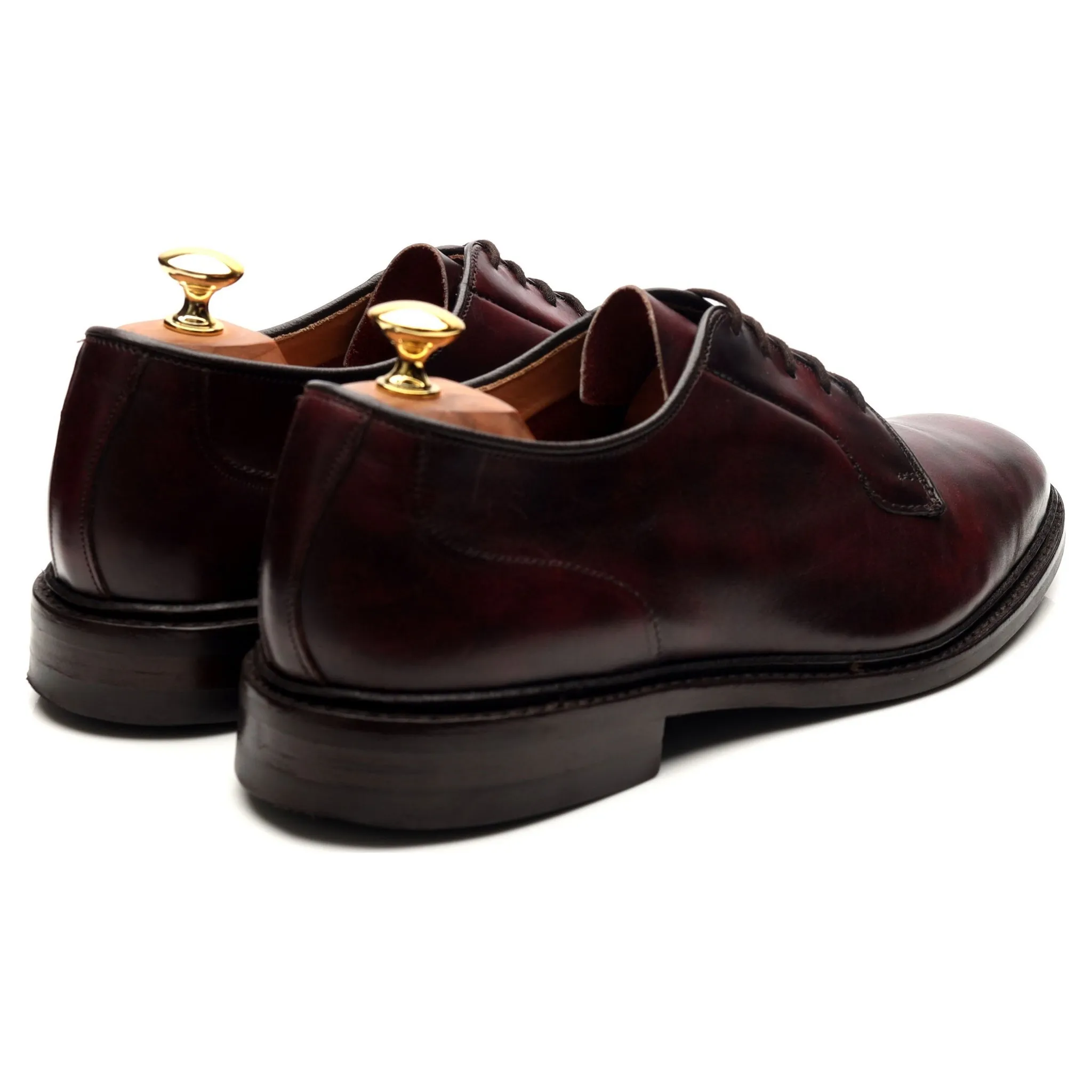 'Robert' Burgundy Museum Leather Derby UK 10