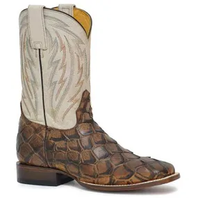 Roper Men's Pirarucu Print Cowboy Boots - Big Fish Design