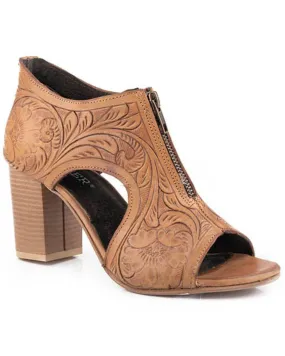 Roper Women's Mika Front Zip Tooled Heels