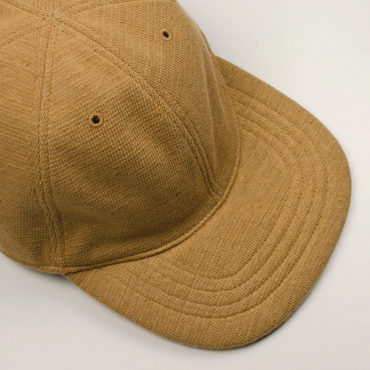 Brown Knit Cap with 6 Panels