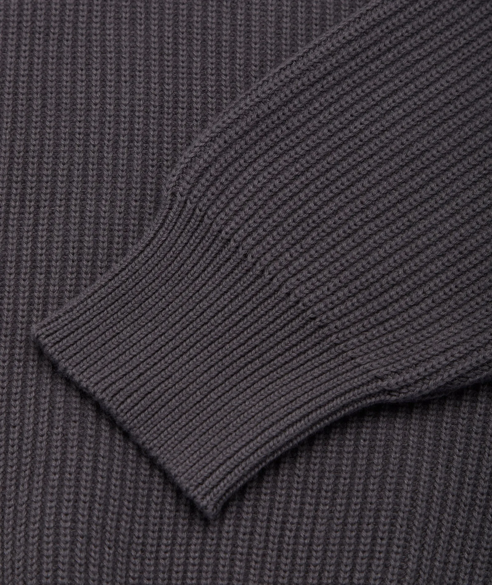 Round Neck Knit - Charcoal