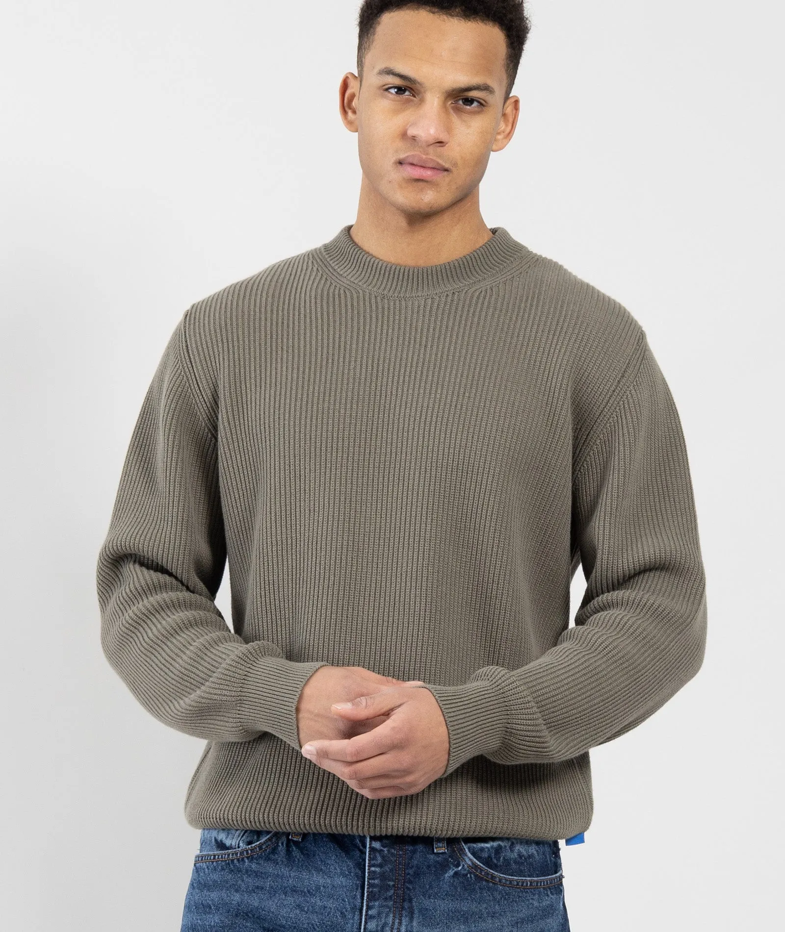 Round Neck Knit - Dusty Green