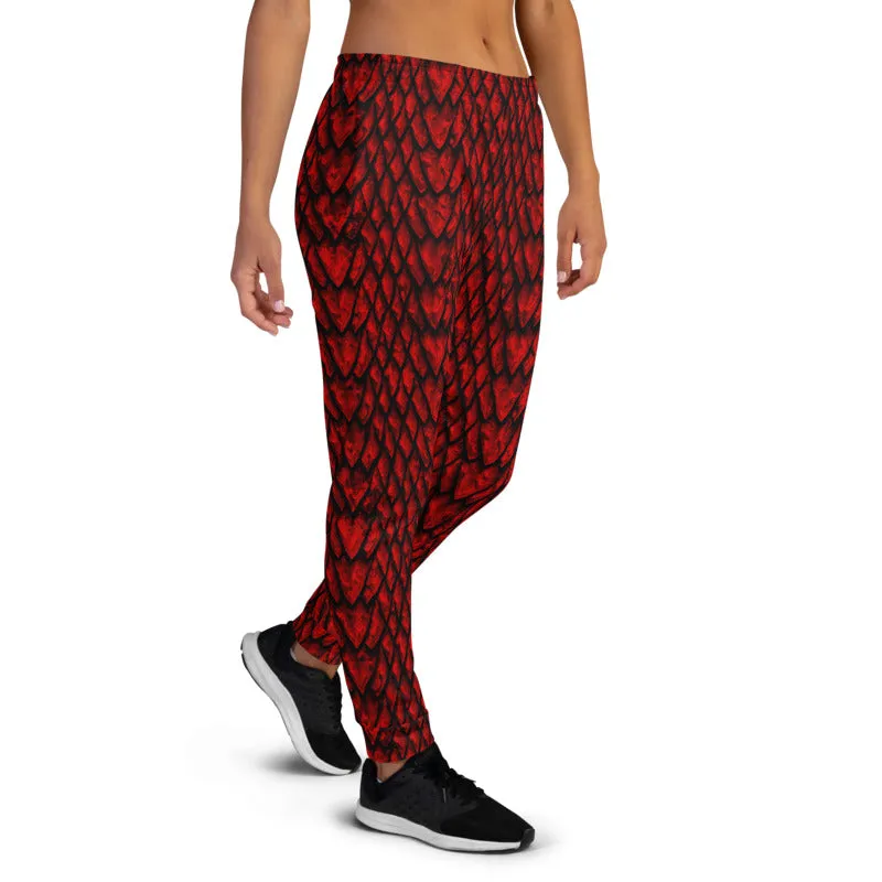 Ruby Dragon Scale Women's Slim Fit Joggers