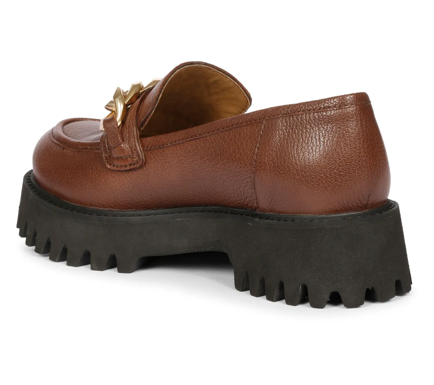 Platform Leather Moccasins