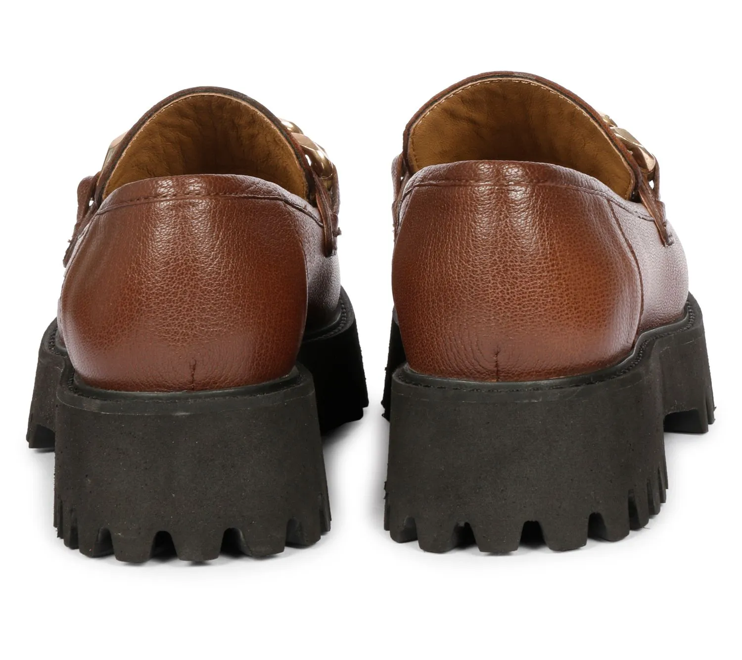 Platform Leather Moccasins