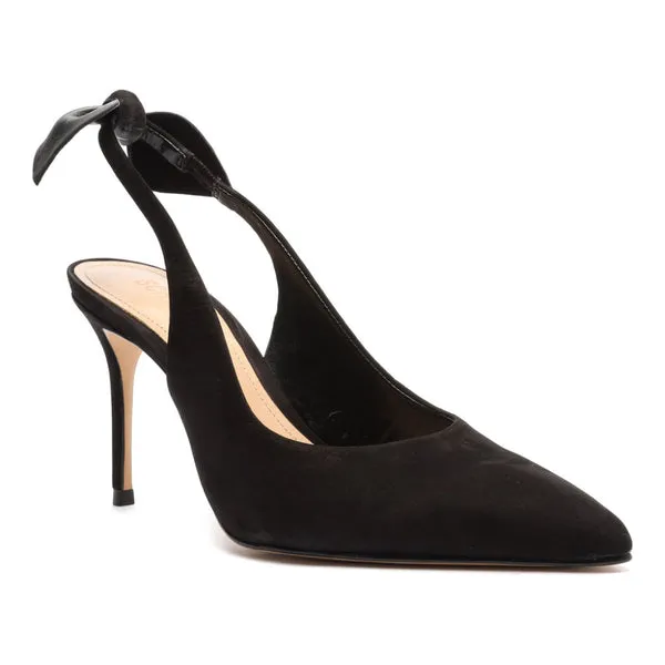 Schutz Scarpin Slingback Heels With Black Suede Details