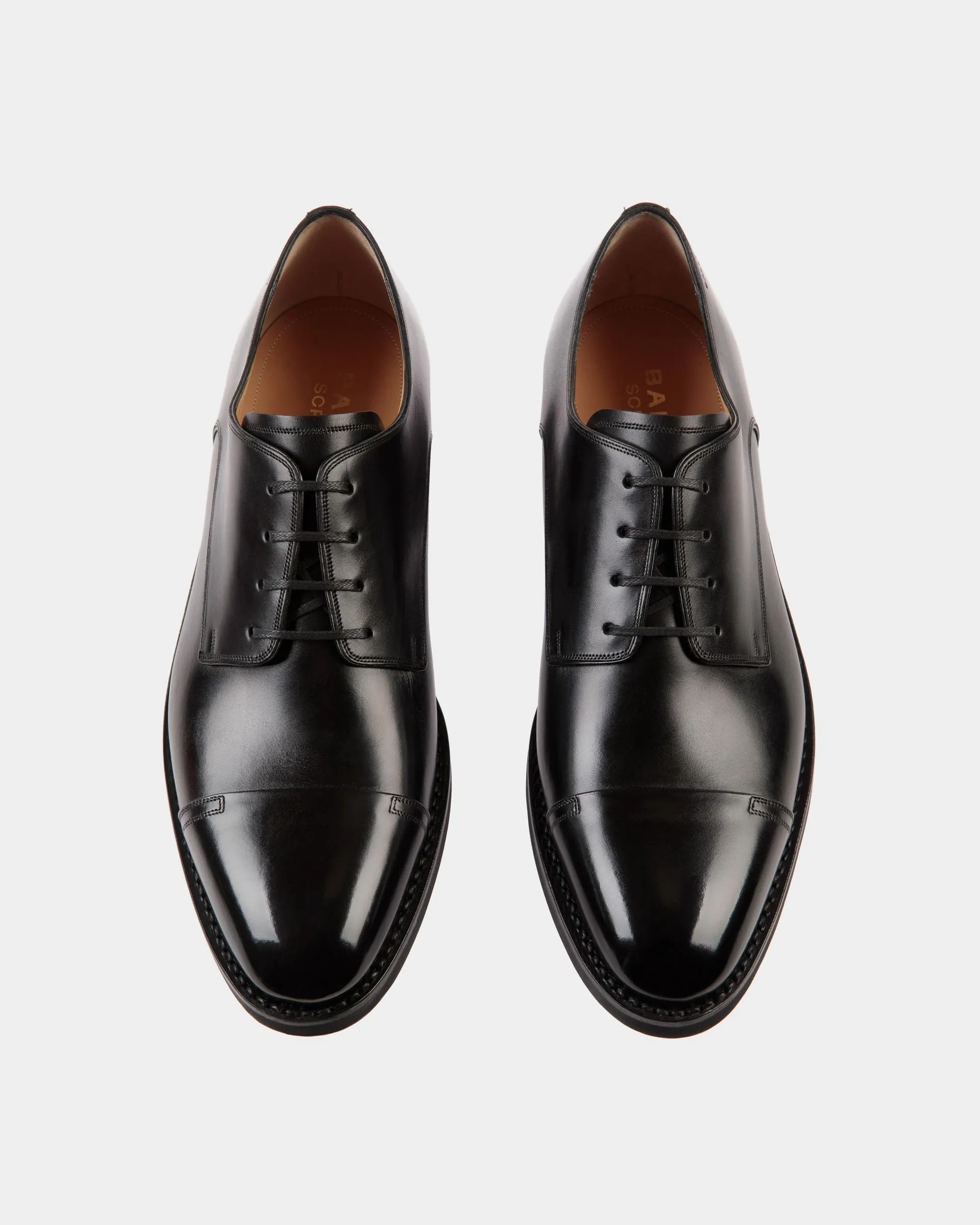 Scribe Un Derby In Black Leather 