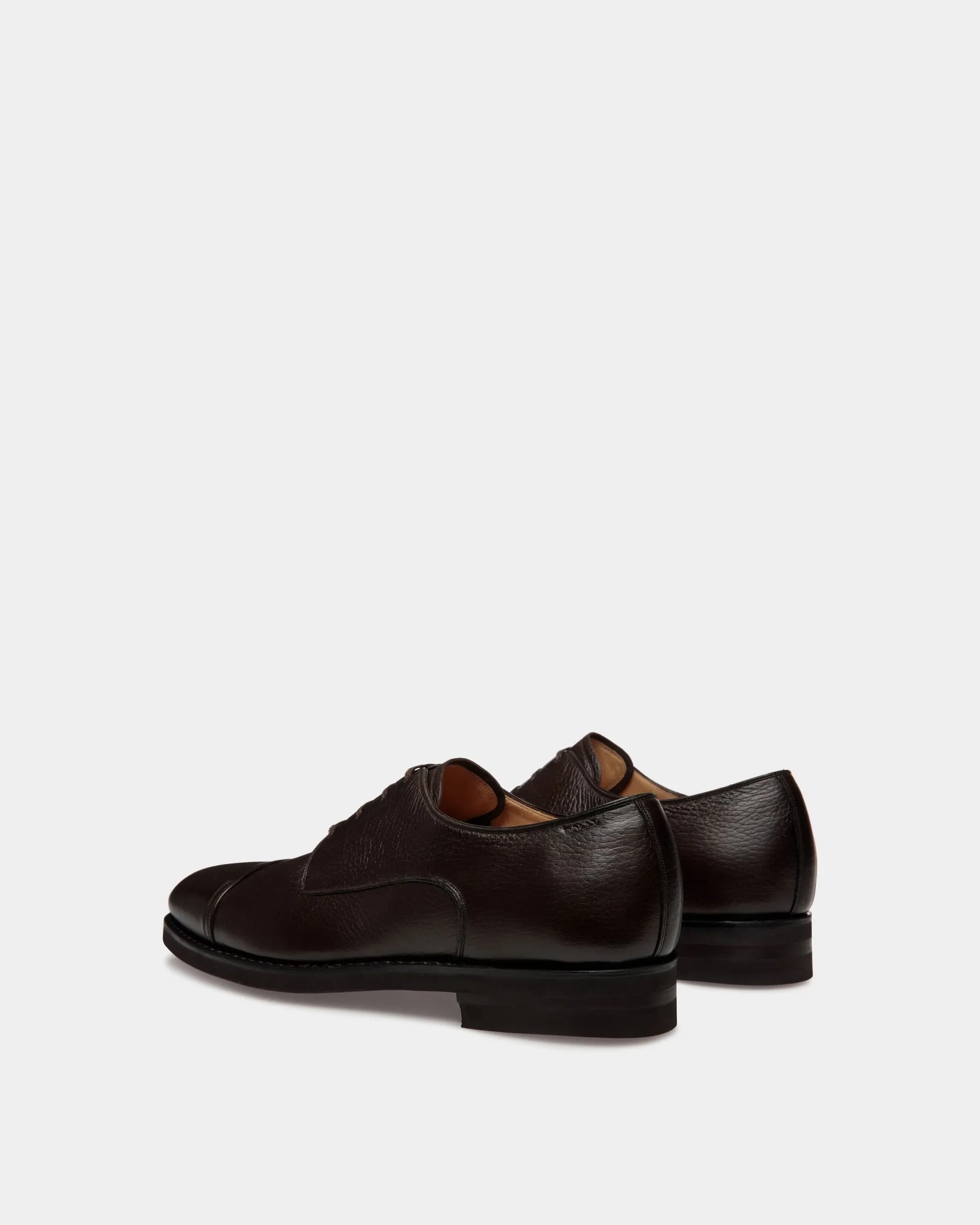 Scribe Un Derby In Ebano Deer Leather 