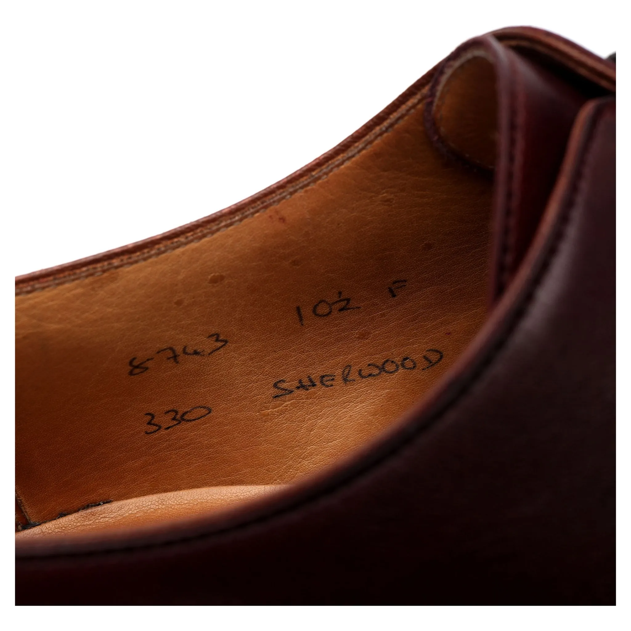 'Sherwood' Burgundy Leather Derby UK 10.5 F