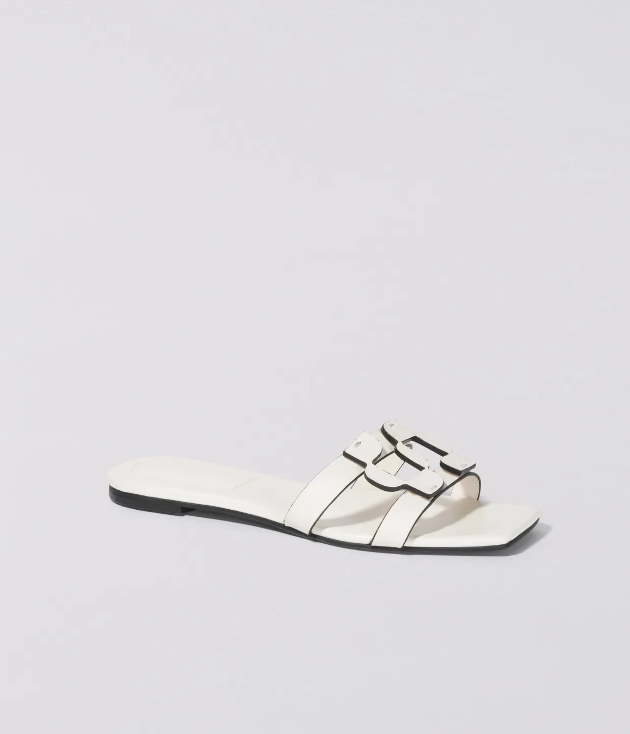 Simkhai Monogram Flat Slide in Ivory