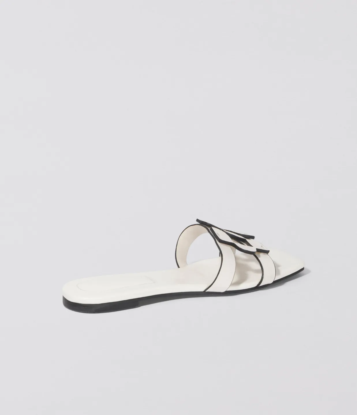 Simkhai Monogram Flat Slide in Ivory