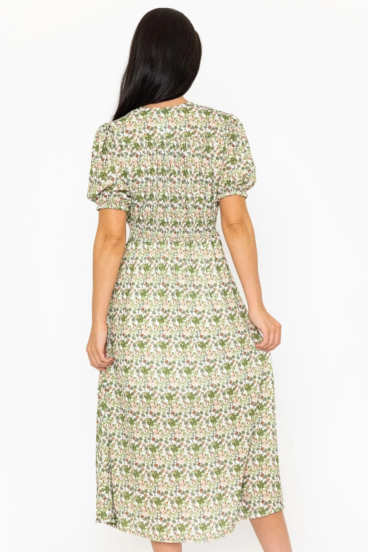 Siobhan Khaki Midi Dress