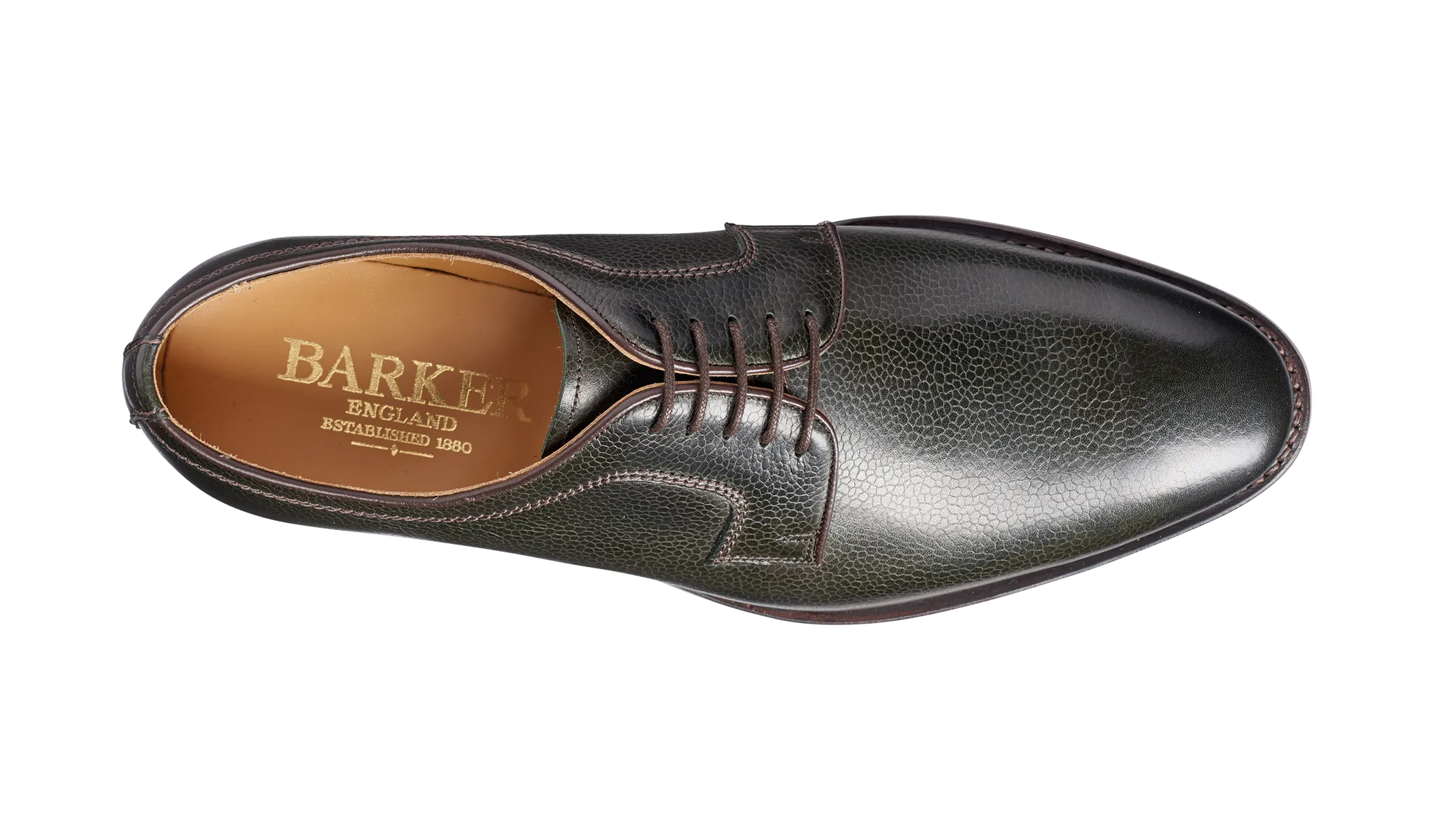 Skye - Olive Green Grain Derby