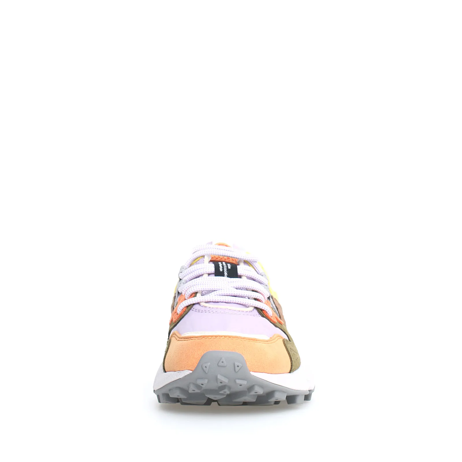 Orange Suede and Lilac Fabric Yamano Sneakers