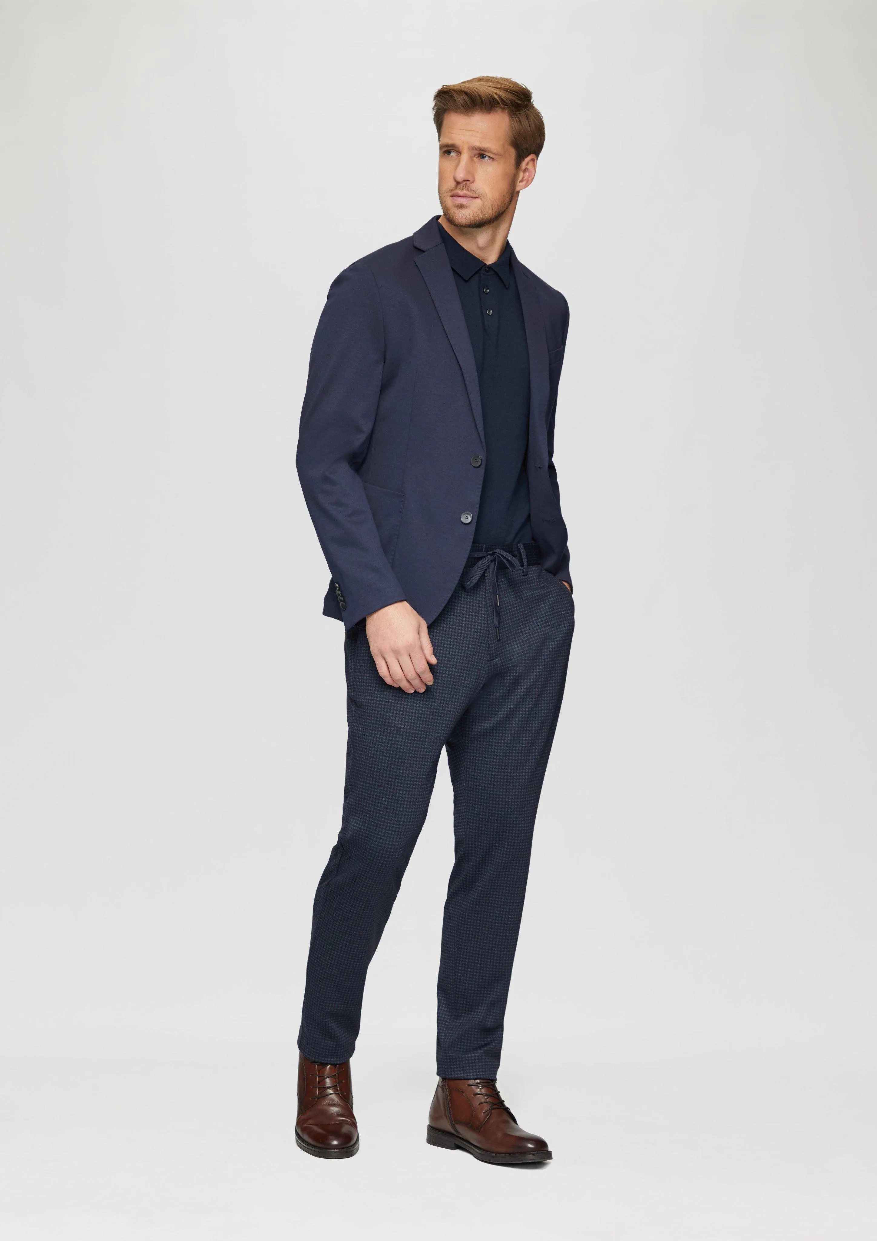 s.O JOGG: Suit trousers with a houndstooth pattern