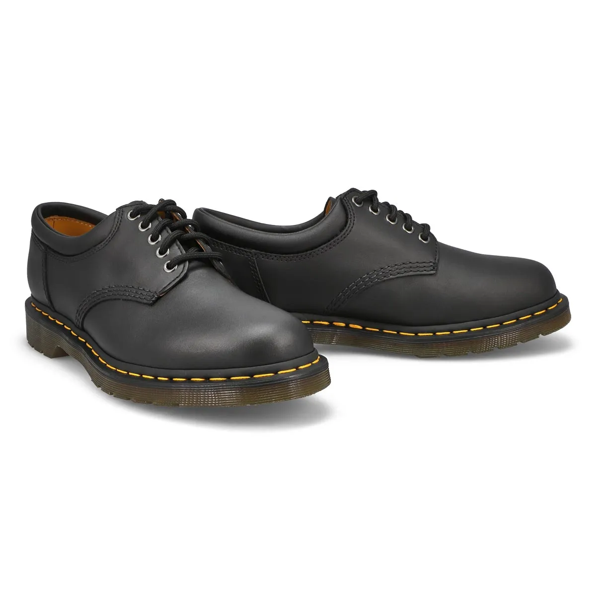 8053 5-Eye Black Leather Oxfords