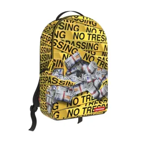 Sprayground Backpack DLXSR B5371 - Money Stashed No Trespassing