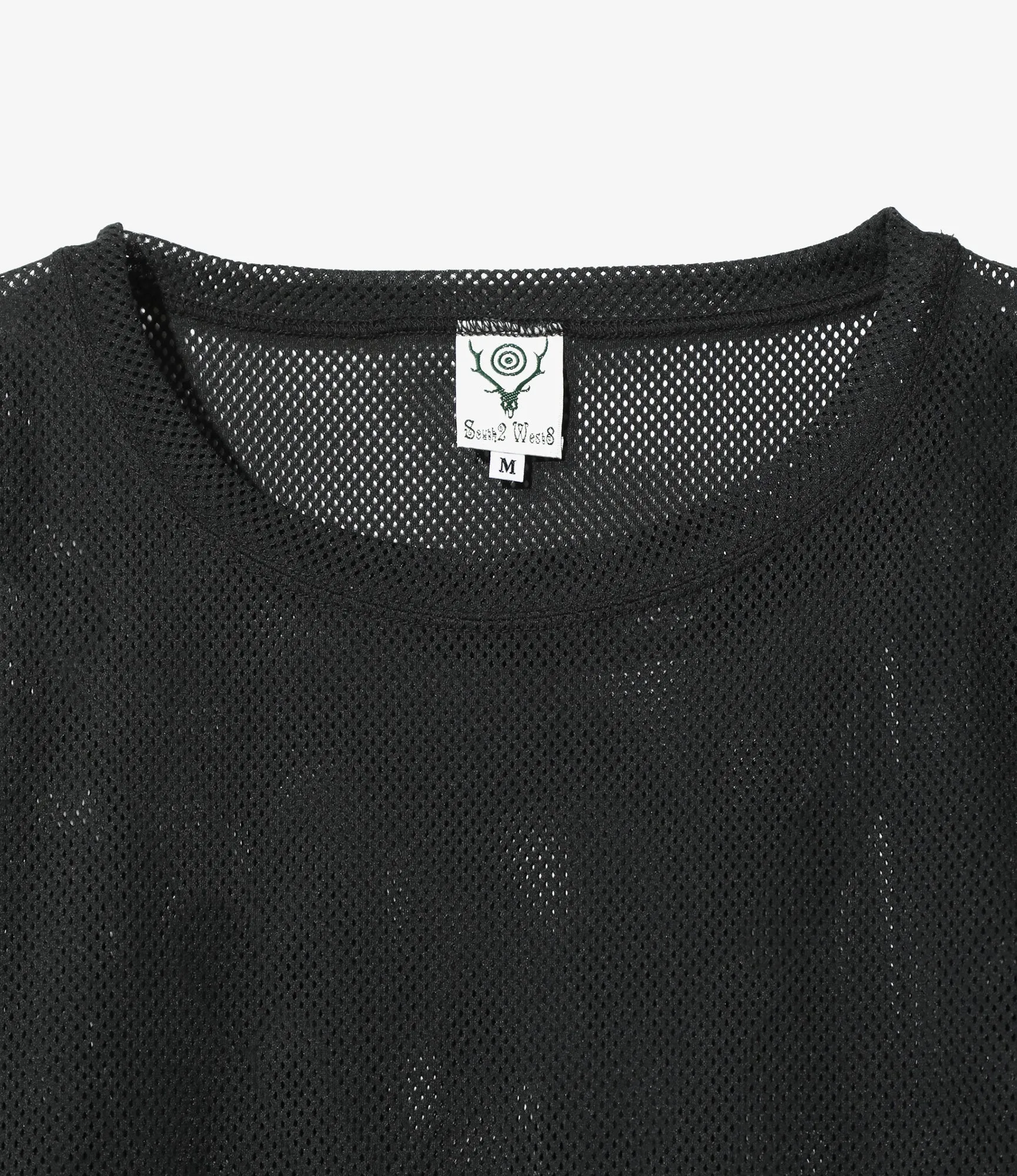 SS Crew Neck Shirt – Black Knit Mesh