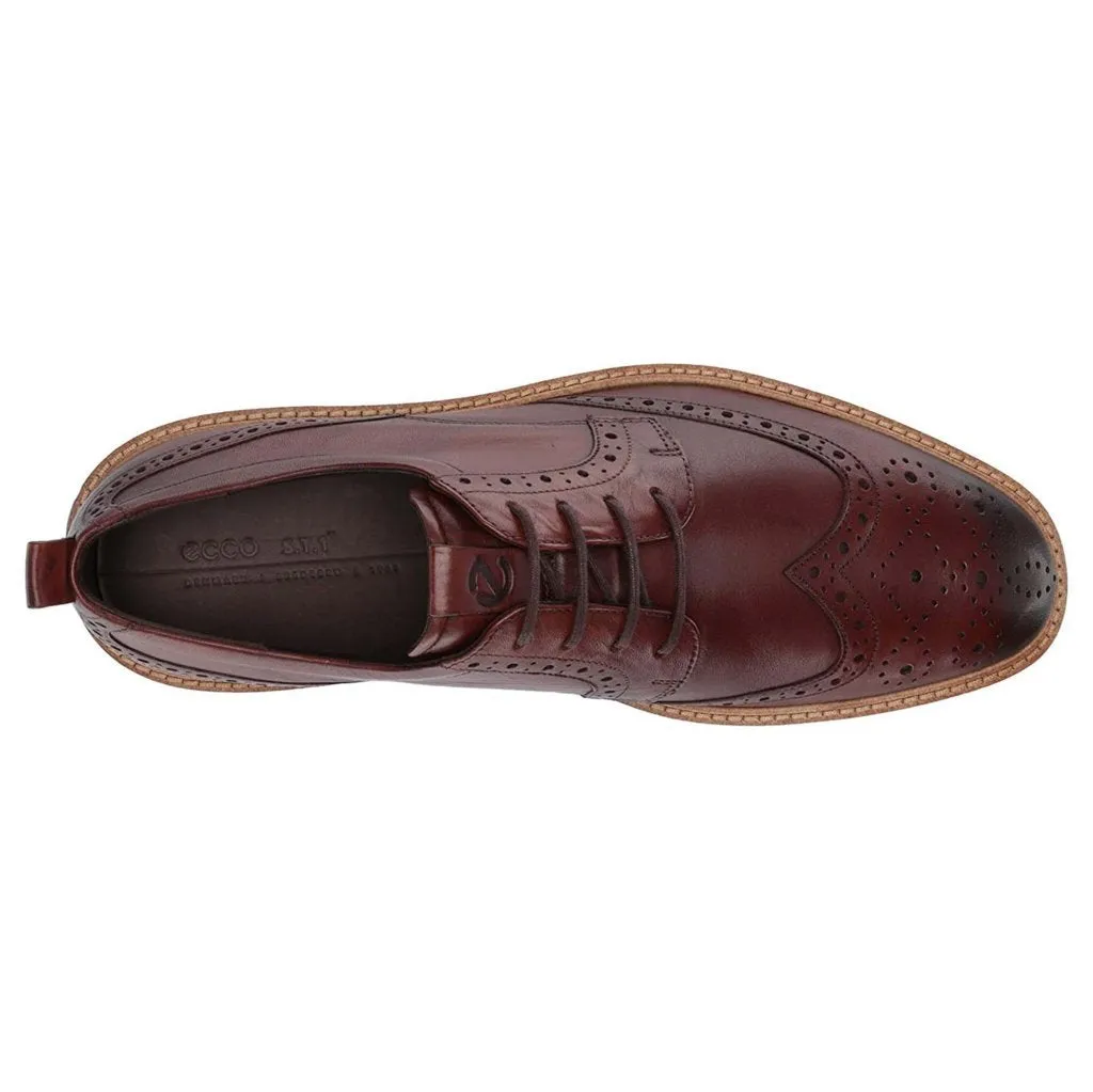 St.1 Hybrid Full Grain Leather Men's Brogue Derby Shoes