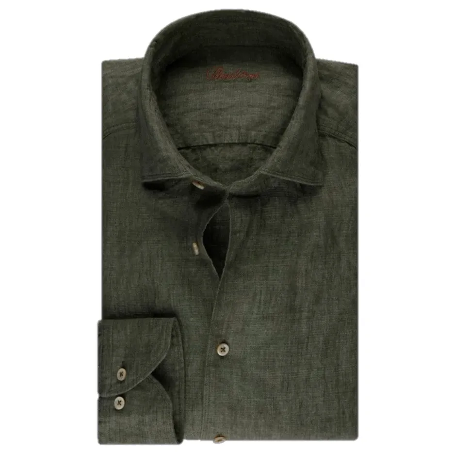 Stenstroms Men's Green Linen Shirt