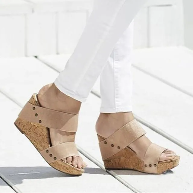 Strap Wedge Sandals - Women Wedge Shoes