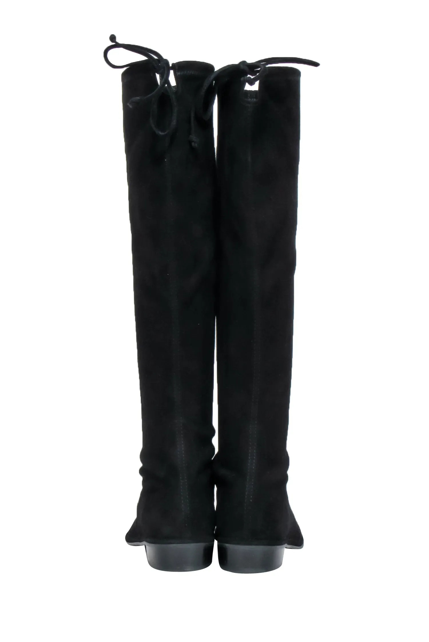 Stuart Weitzman - Black Suede Knee High Flat Boots Sz 8