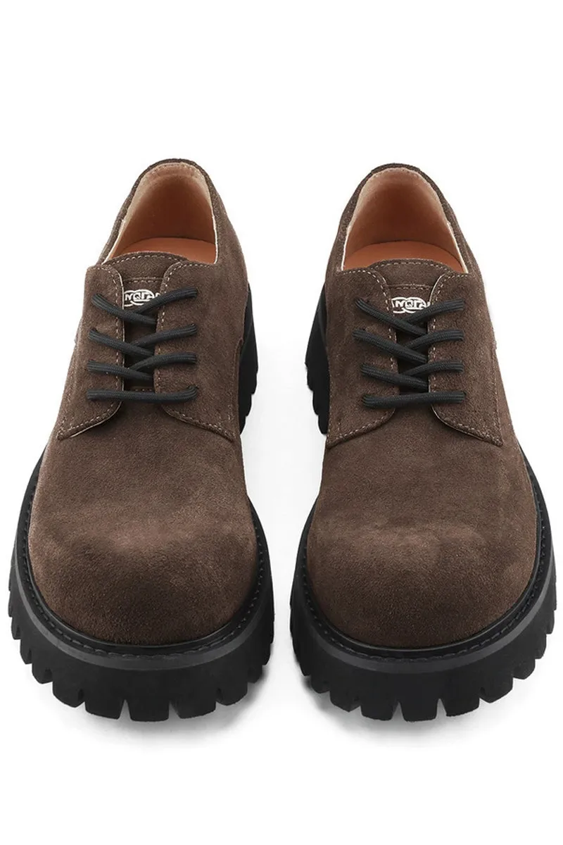 Suede Chunky Casual Derby Shoes