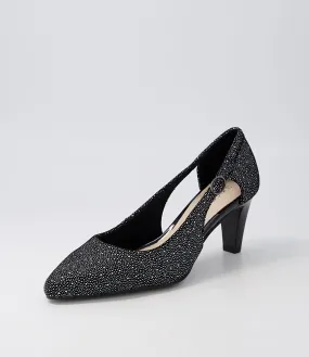 SUPERSOFT Madden2 Black White Dot Leather Heels