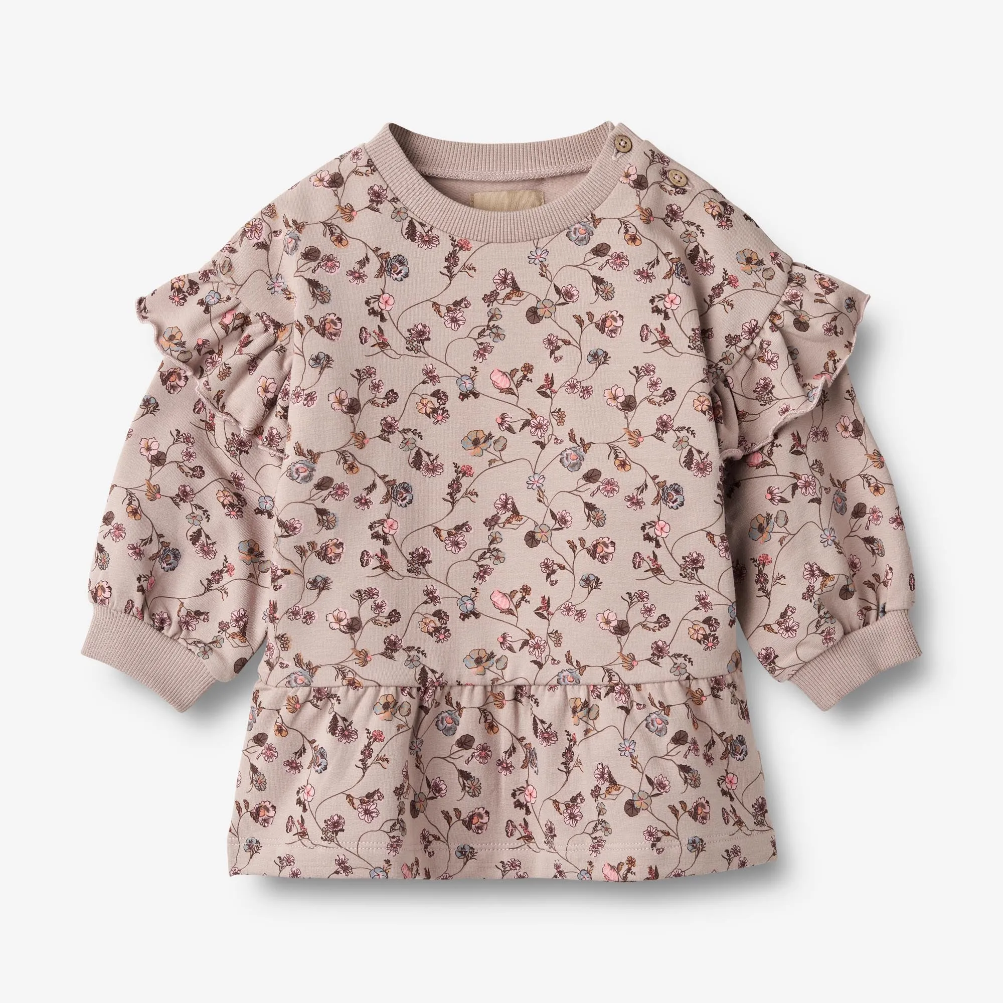 Sweat Dress Annika | Baby - dry rose flower vine